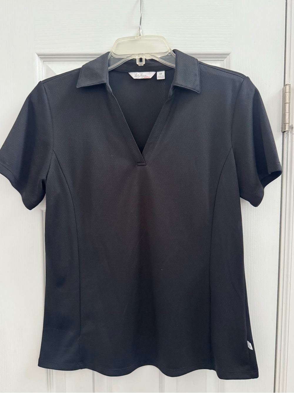 Lady Hagen Women's Polo V-Neck golf shirt medium black